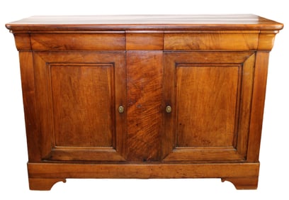 French Louis Philippe buffet bas in walnut