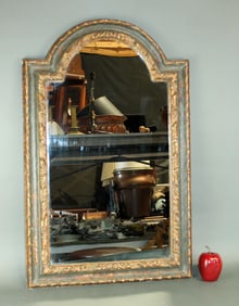 Italian polychrome arch top mirror