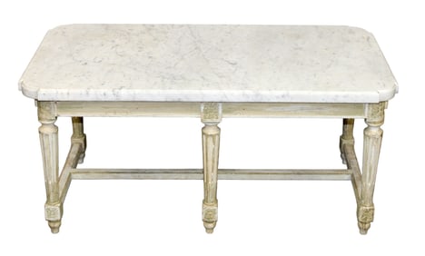 French Louis XVI style marble top coffee table