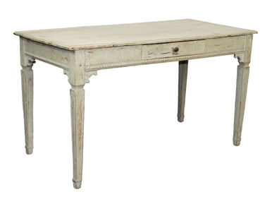 French Louis XVI desk in pine with painted finish