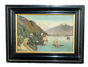 Arthur O. de Tourcey COLLINGRIDGE (1853-1907) costal landscape painting