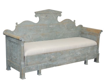 Swedish Gustavian sofa in painted pine