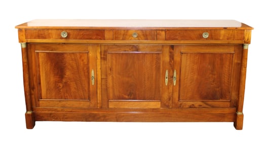 French Empire 3 door sideboard in walnut