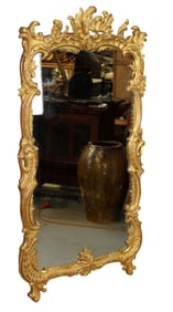 French Louis XV  gold leaf mirror