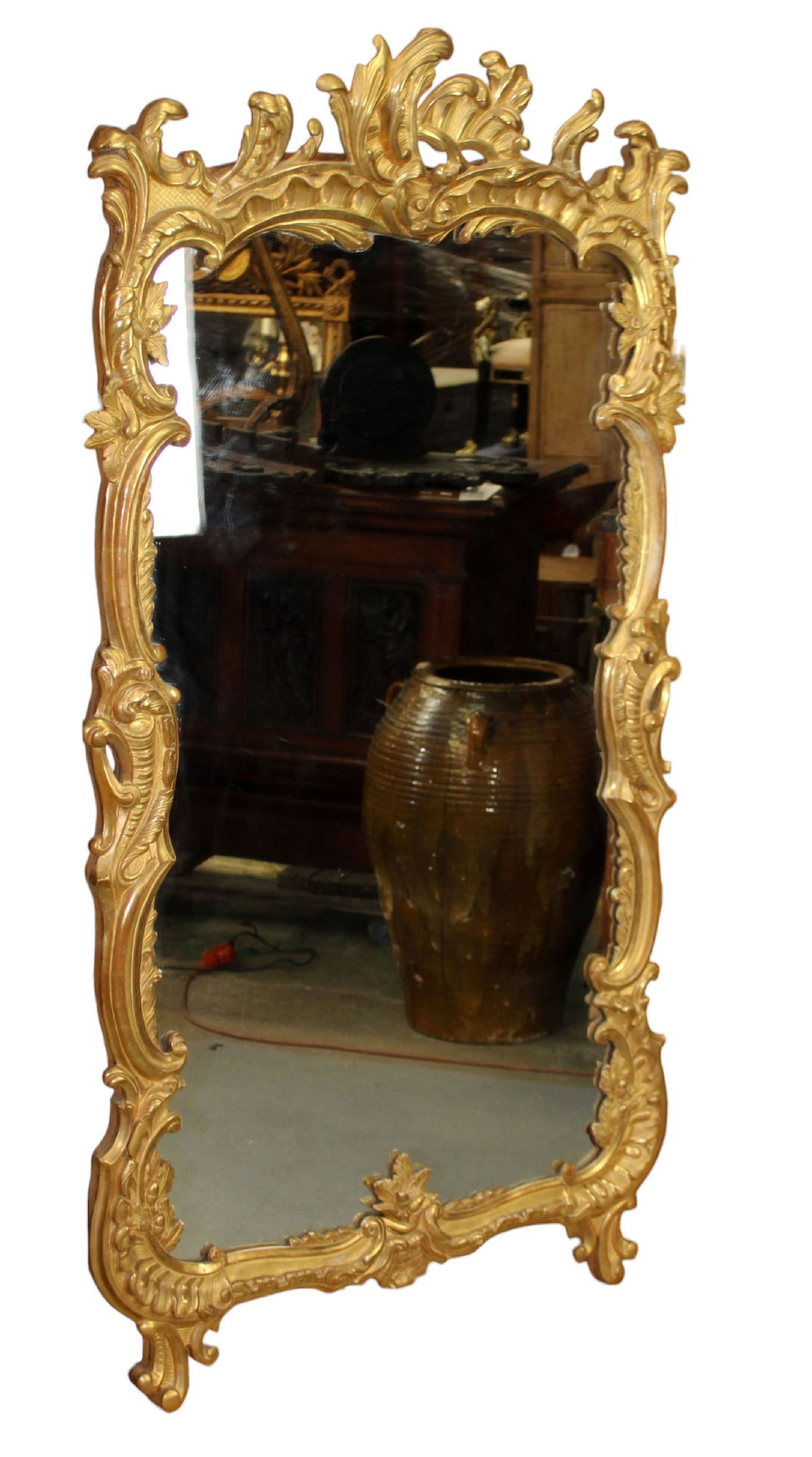 French Louis XV  gold leaf mirror (1 of 10)