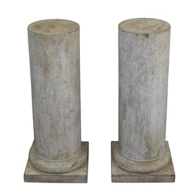 Pair of Italian painted pine classical pedestals