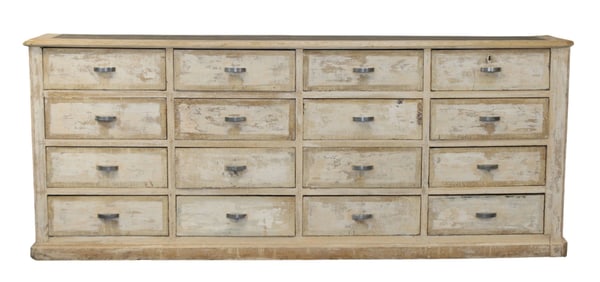 French multi drawer shop counter