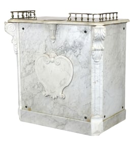 French white marble cashiers stand