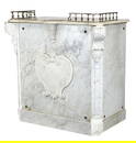 French white marble cashiers stand