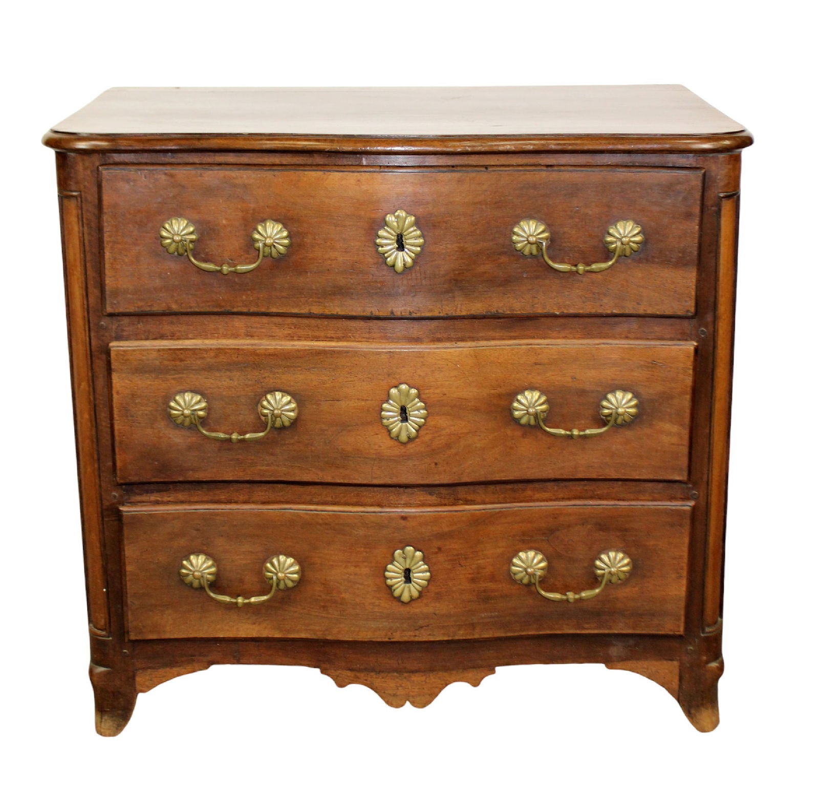 French Louis XV 3 drawer commode arbalette (1 of 8)