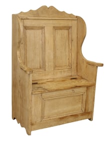 Welsh petite settle bench in pine