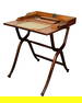 French folding leather top traveling desk