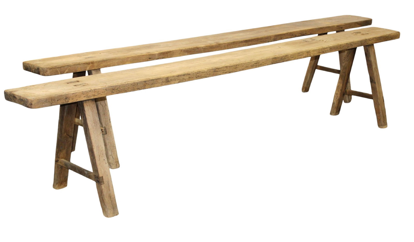 Pair of French backless benches (1 of 12)