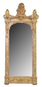 LaBarge pier mirror with gold painted finish