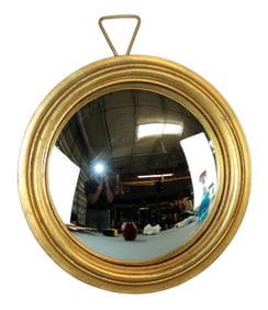 French giltwood round butlers mirror