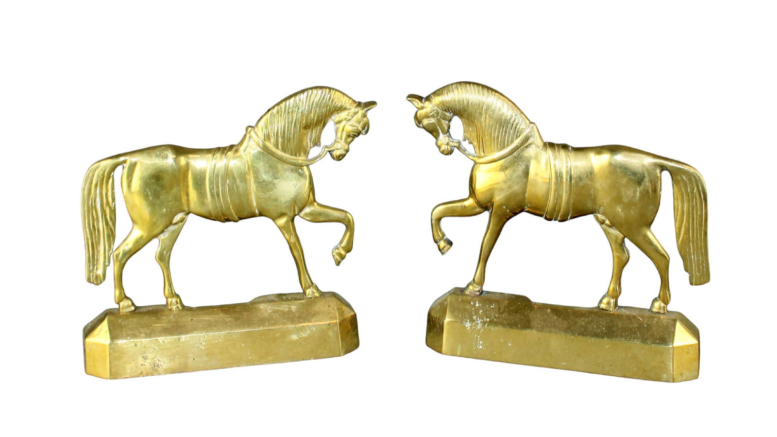 Pair of French brass horse door stops (1 of 6)
