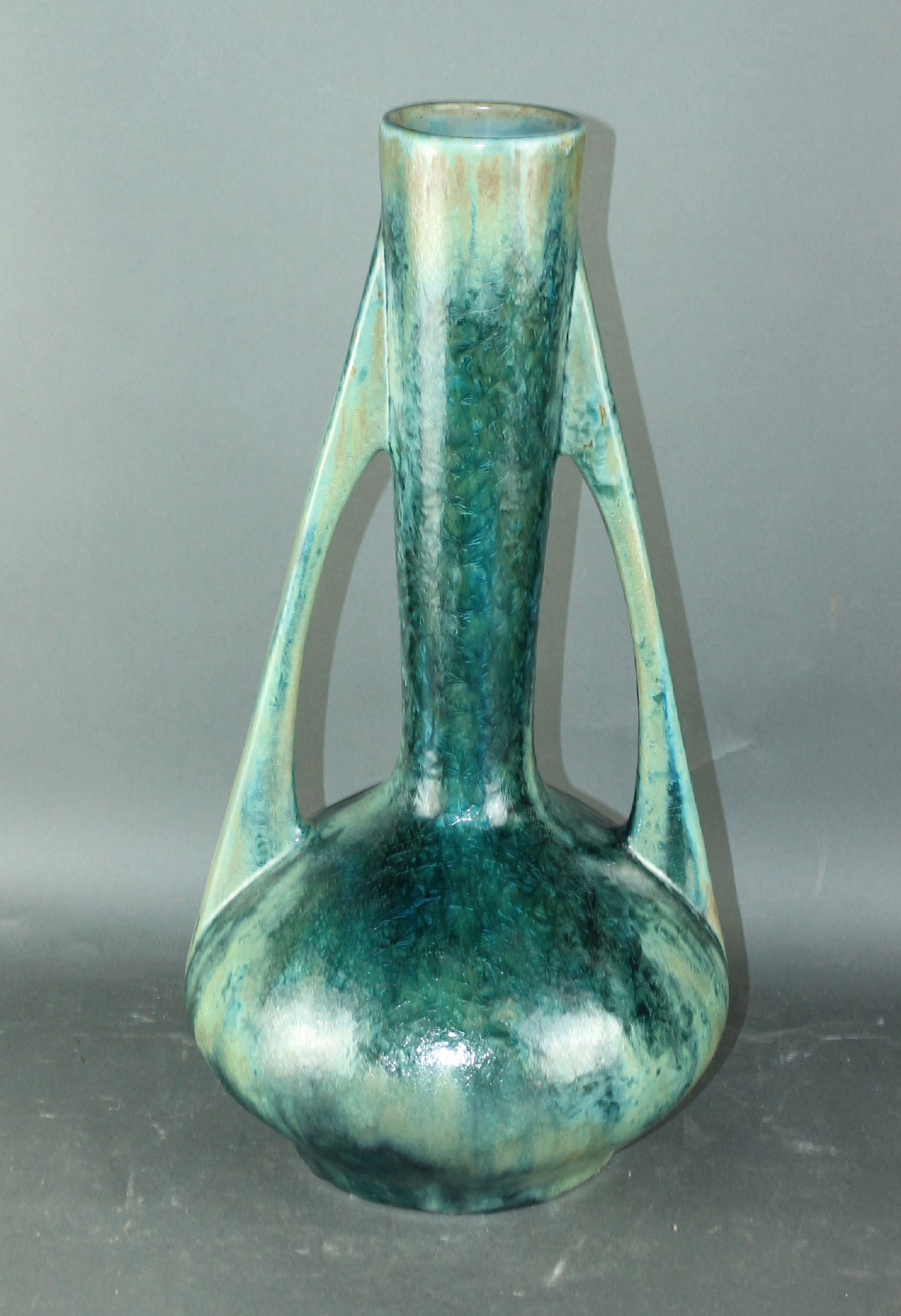 French Pierrefonds Art Deco stoneware vase (1 of 8)
