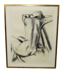 Marcel Horn (French 1910-1995) nude drawing