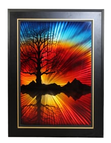 Chris DeRubeis (American, b.1978) "Tree" Mixed Media