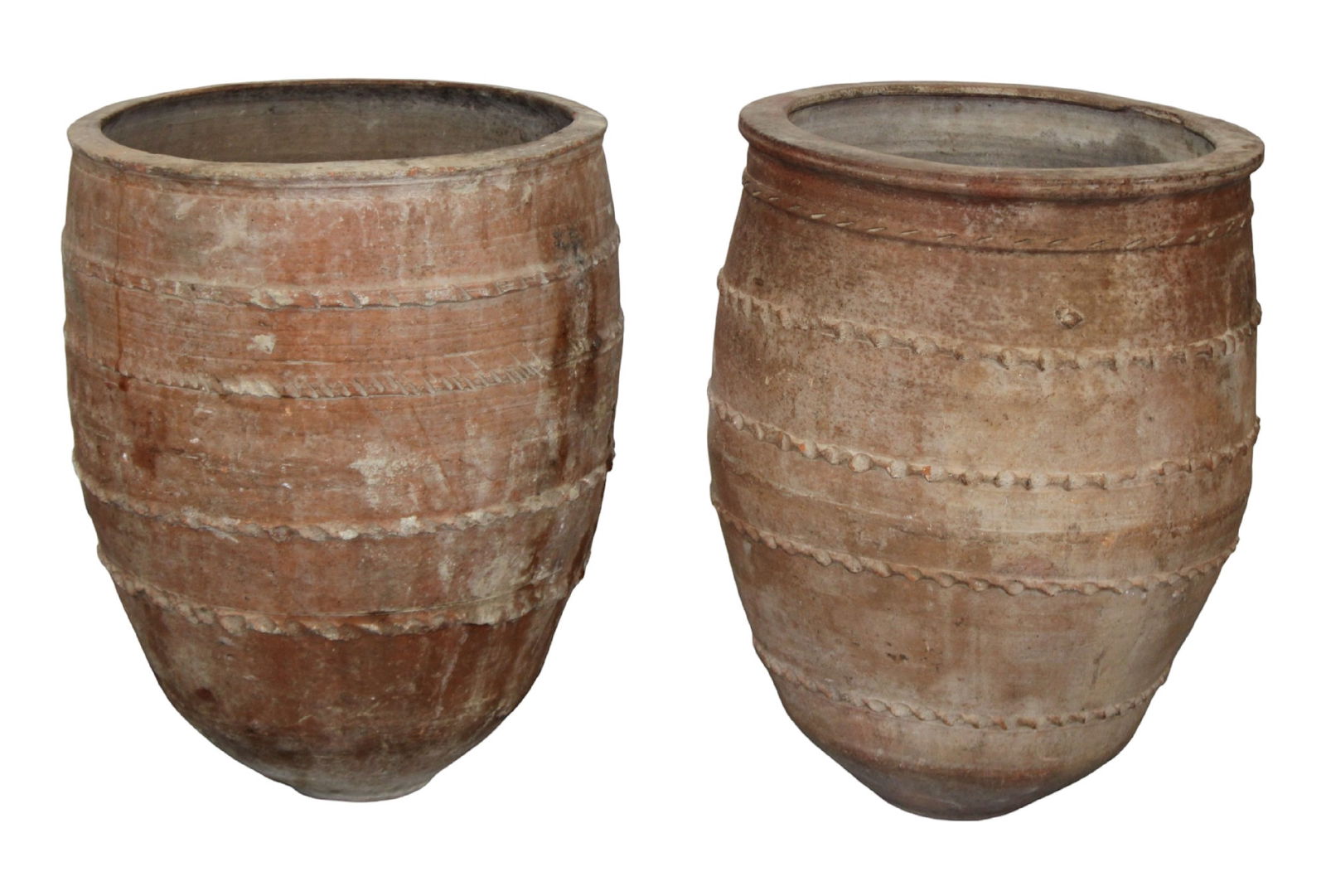 Lot of 2 European terra cotta olive oil urns (1 of 10)
