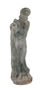 Cast concrete "Rebbecca at the well" fountain