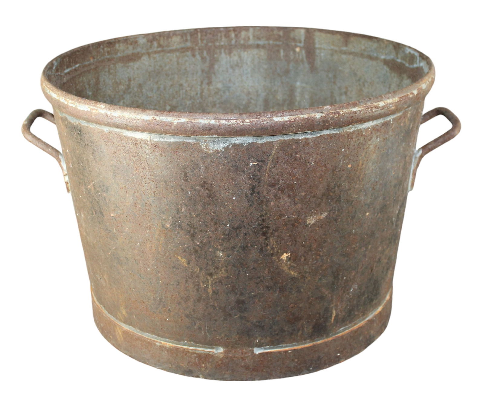 Antique iron cauldron with handles (1 of 5)