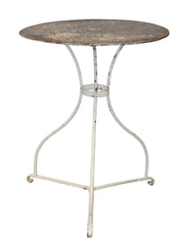 French painted metal  garden table