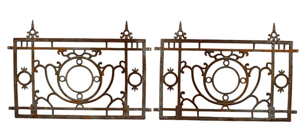 Pair of Antique iron panels