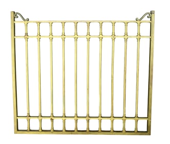Antique bronze bank teller cage door