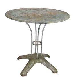 French painted metal  garden table