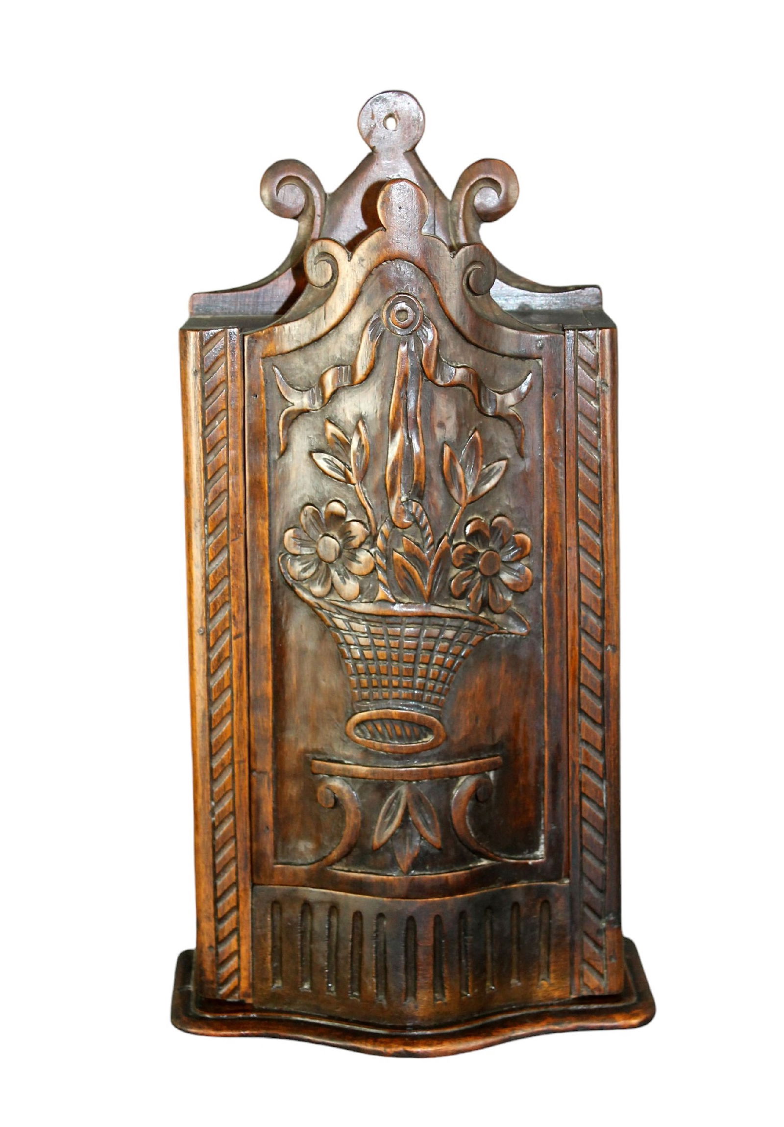 French Provincial fariniere (flour box) in walnut (1 of 10)