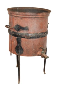 French hectoliter winemaker's tank on stand
