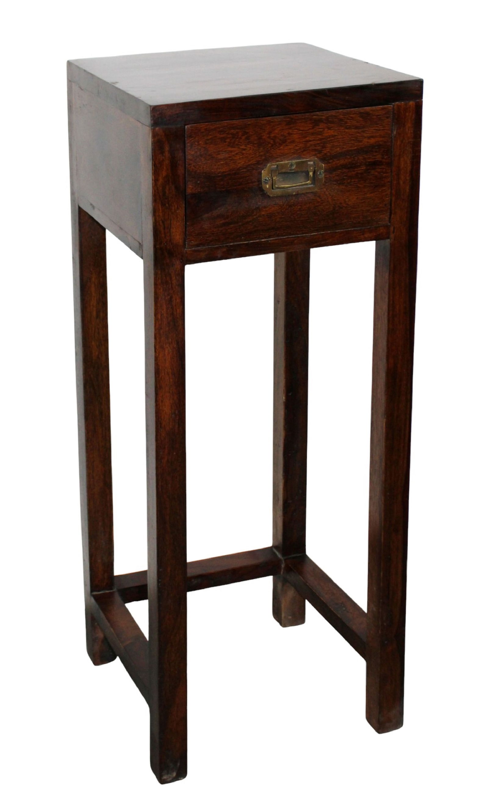 French campaign style side table with drawer (1 of 9)