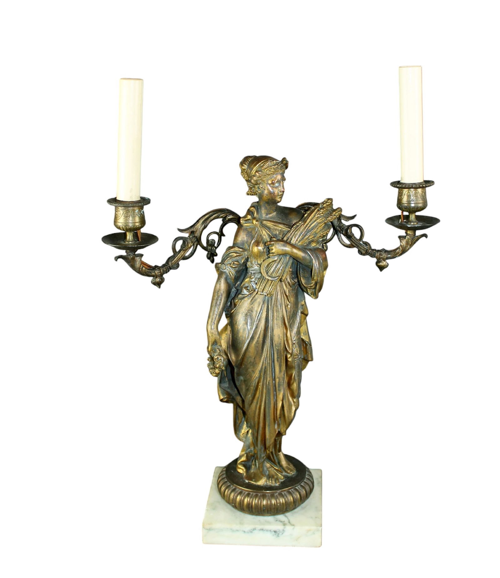 French figural statue converted to lamp (1 of 7)