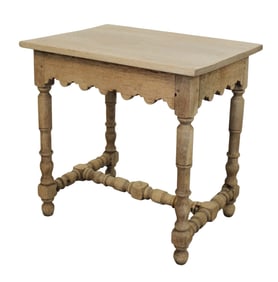 French side table in bleached oak