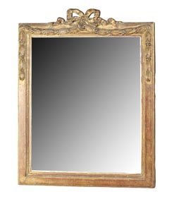 French Louis XVI mirror with ribbon and bow crest