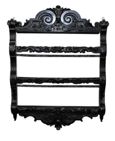 French Renaissance style hanging plate rack