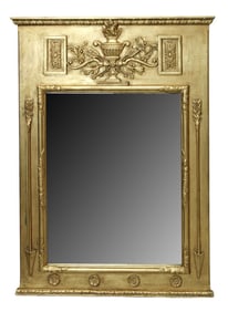 Empire style mirror in gold finish