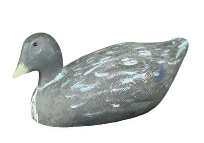 Antique painted wooden duck decoy