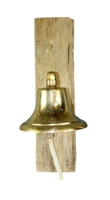 Polished bronze ship's bell