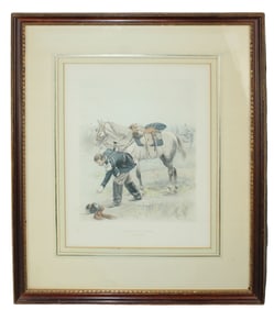 Edouard Detaille Photogravure Trompette de Dragons