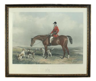 "Mr Charles Davis on The Traverser" framed etching