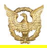 French Empire carved giltwood crest eagle with wreath