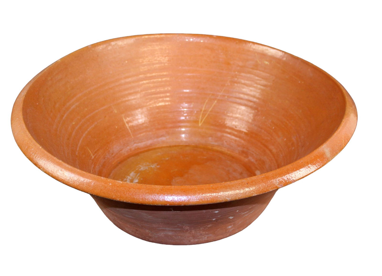Large French glazed terra cotta tian bowl (1 of 8)