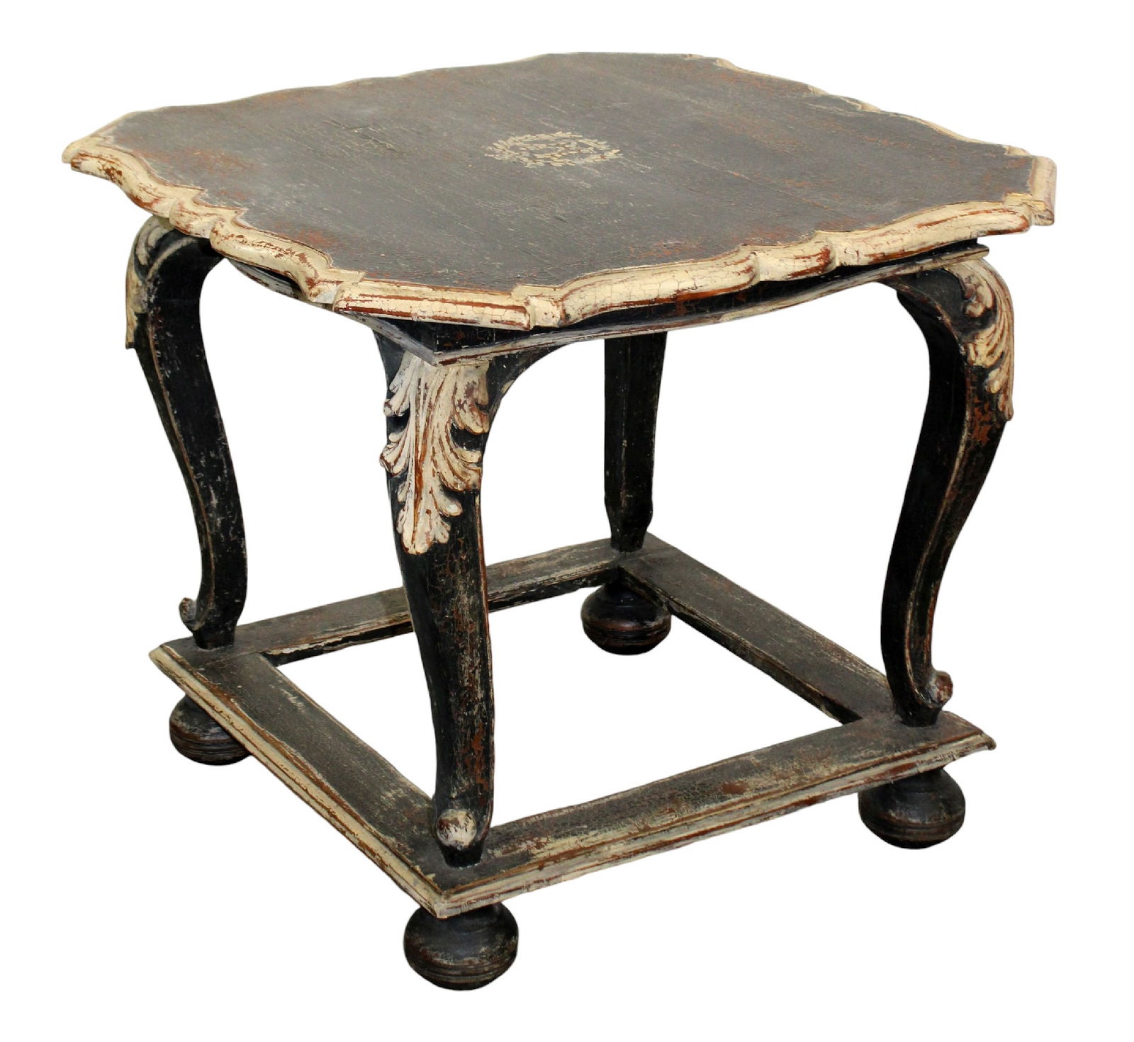 Italian Baroque style tiered side table with shaped top (1 of 7)