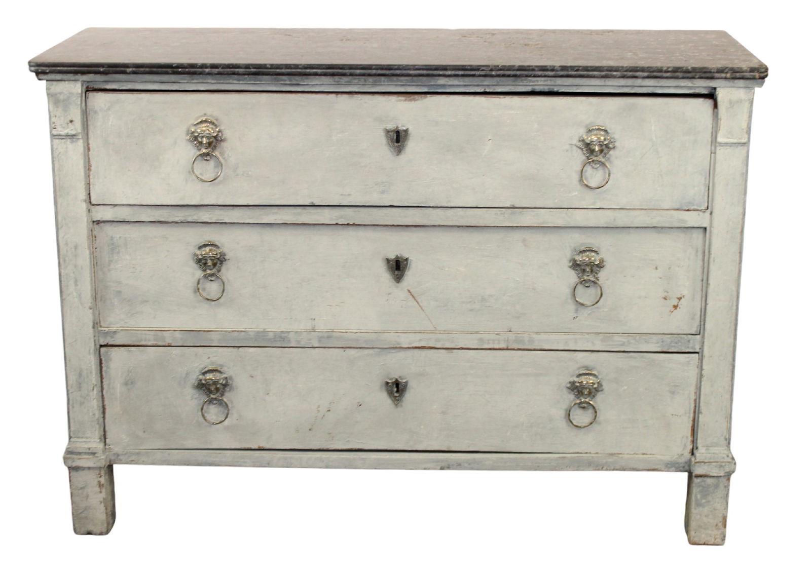 French Directoire painted commode with marble top (1 of 10)