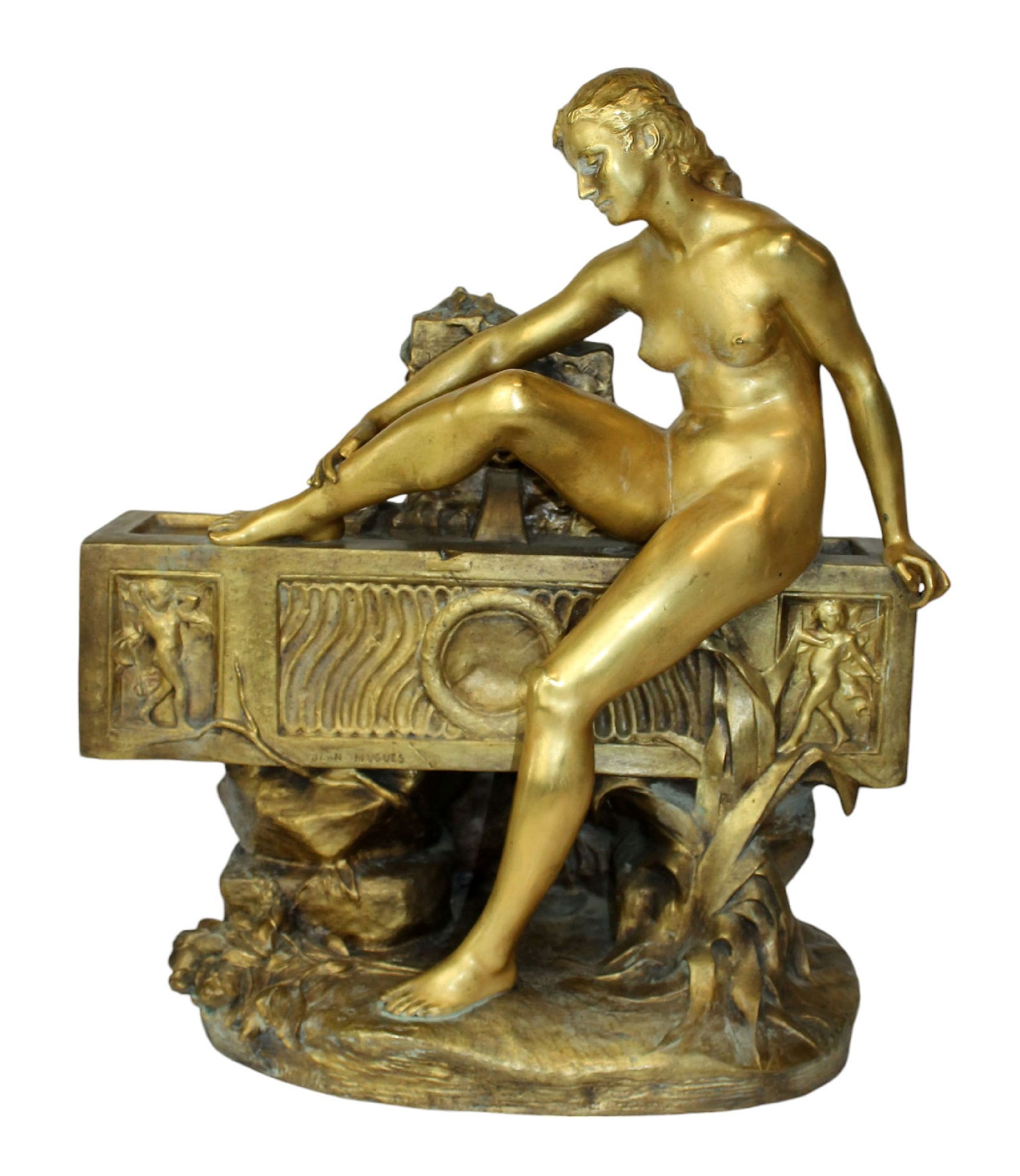 Jean- Baptiste Hugues bronze sculpture La Muse de la Source (1 of 13)