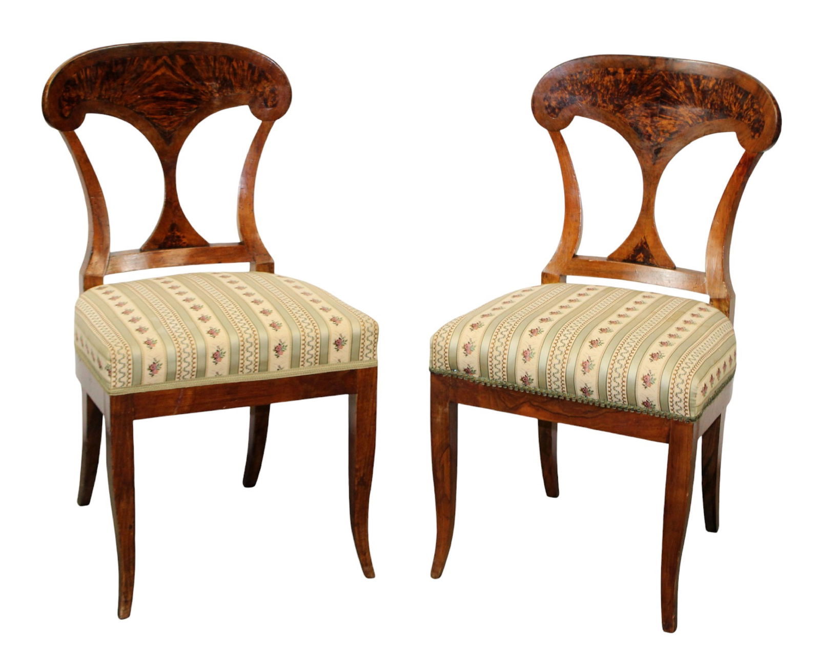 Pair of Biedermeier shovel chairs (1 of 9)
