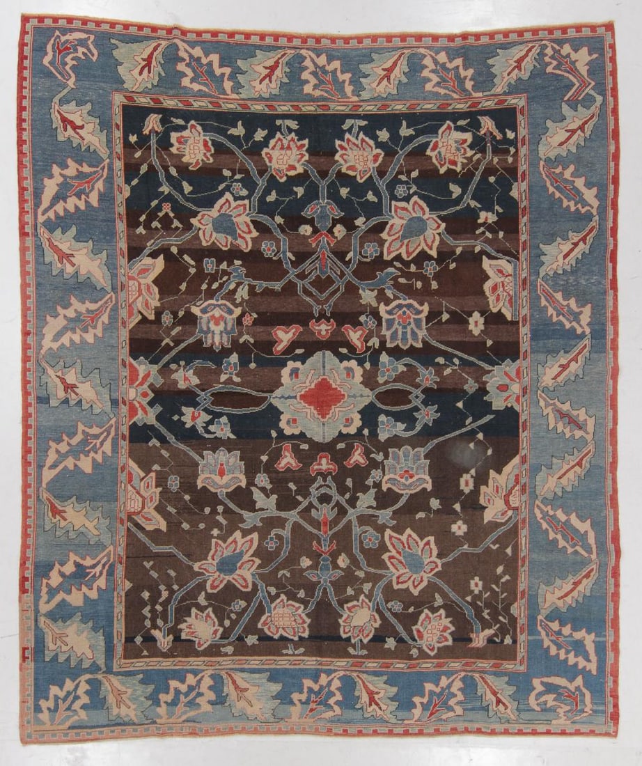Antique Turkish Oushak rug 10'3" x 12'2" (1 of 9)