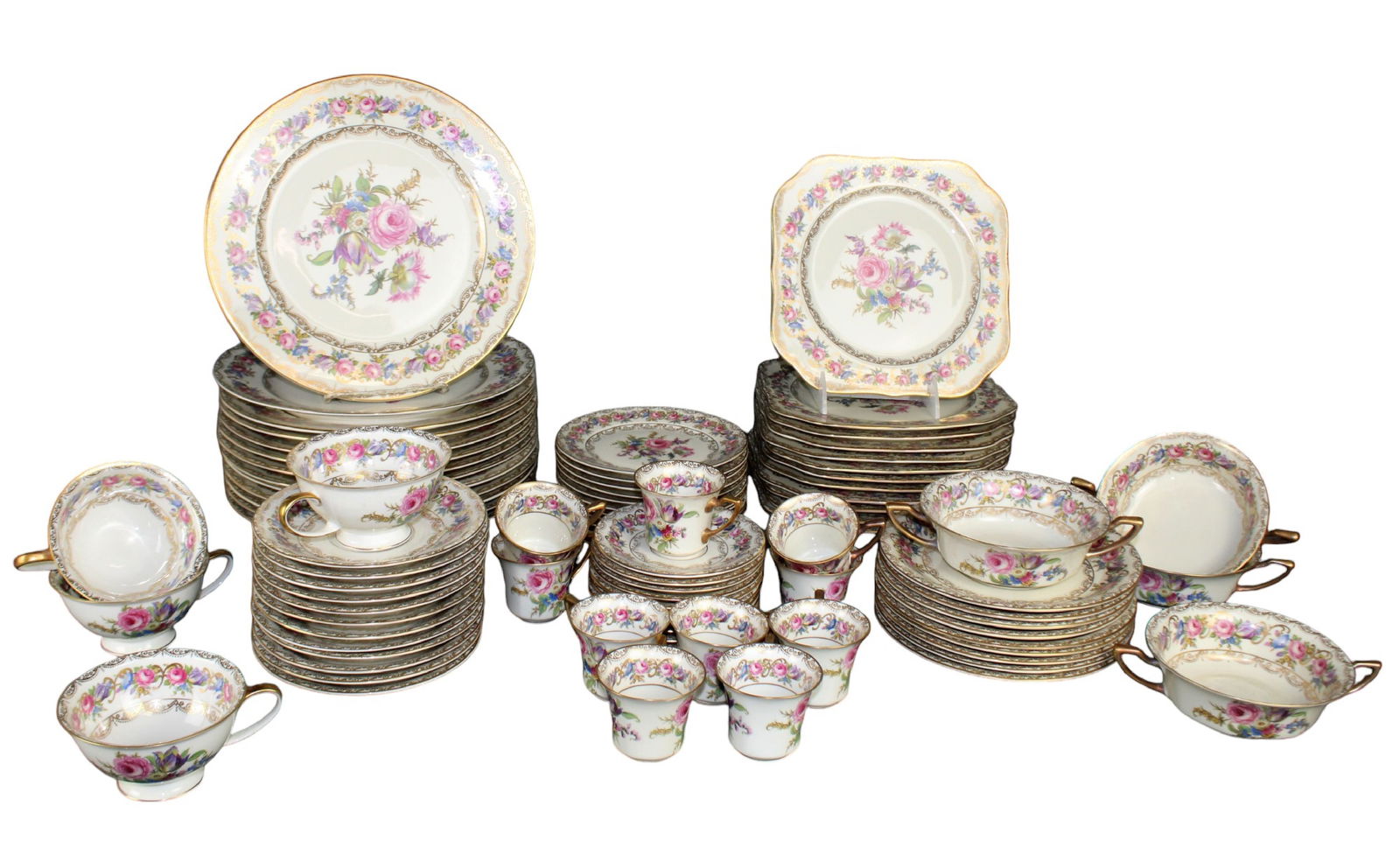 Lot of 86 pieces Rosenthal ivory china Vienna pattern (1 of 12)